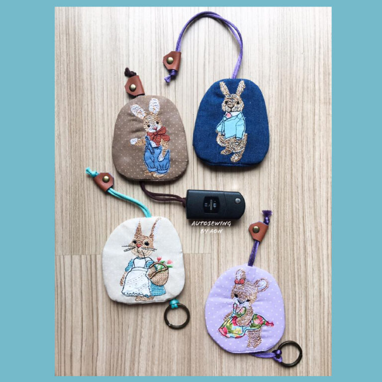 AutoSewing Key Cover : Bunny Collection Set ( 4 Designs )