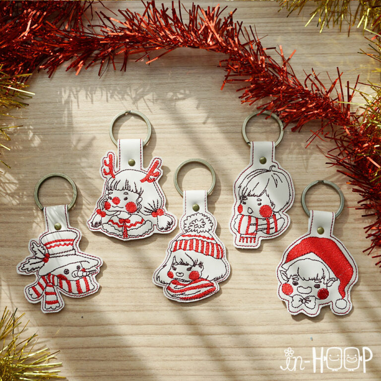 AutoSewing Key Holder : Christmas Crews Set ( 5 Designs )