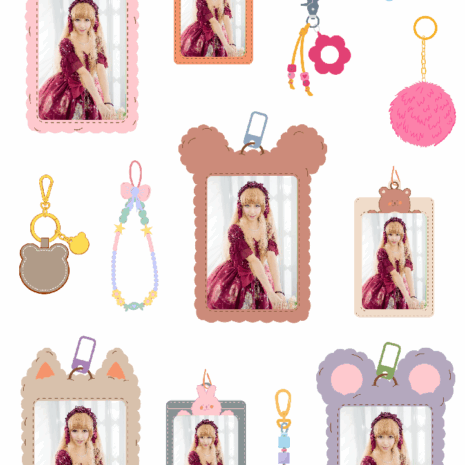 สติกเกอร์ UV DTF Kawaii Keychain Frame สติกเกอร์กรอบหูสัตว์