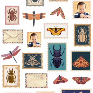 สติกเกอร์ UV DTF Bug & Stamp Explorer ใส่รูปได้ Customize