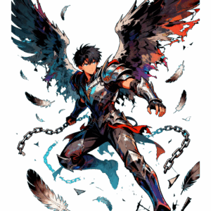 เสื้อยืดลายนักรบปีกทมิฬ Dark Angel Unchained