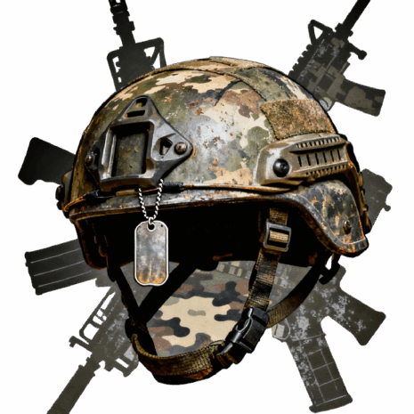 เสื้อยืดลาย Tactical Helmet & Rifles สุดเท่
