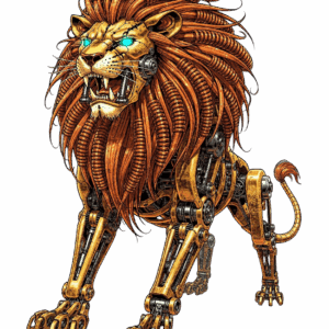 เสื้อยืดลาย Steampunk Lion ราชาจักรกลสุดเท่