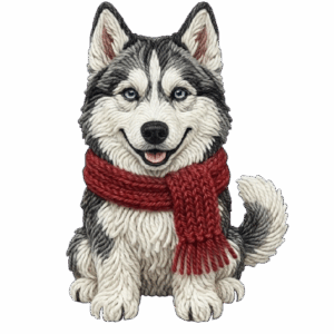 กระเป๋าผ้า A4 ลายฮัสกี้ไหมพรมแดงสุดคิวท์