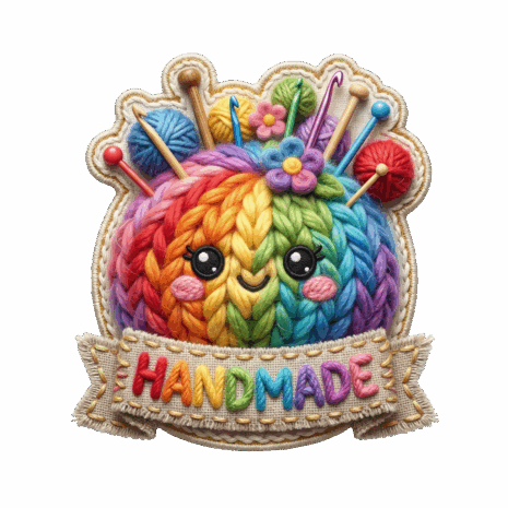 อาร์ม 3D ไหมพรมสายรุ้ง Handmade สุดคิวท์