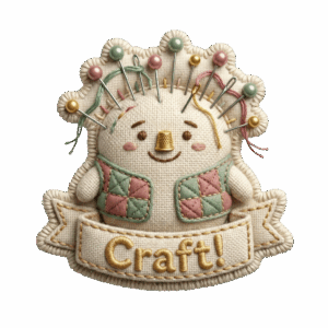 3D Patch น้องเม่นเข็มหมุด Crafty Mascot
