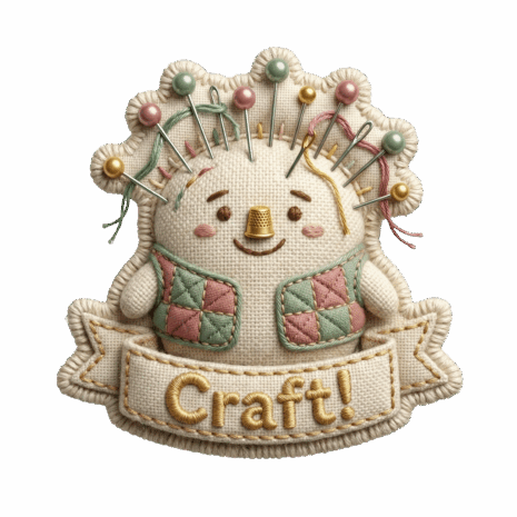 3D Patch น้องเม่นเข็มหมุด Crafty Mascot