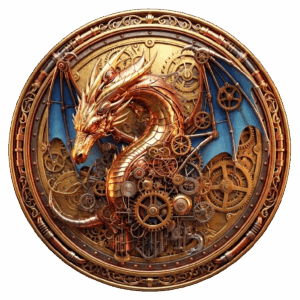 อาร์ม 3D มังกรจักรกลสตีมพังค์ ดีไซน์พรีเมียม