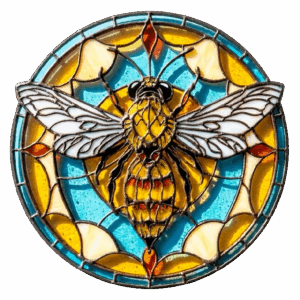 อาร์ม 3D ลายผึ้งกระจกสี สไตล์วินเทจ