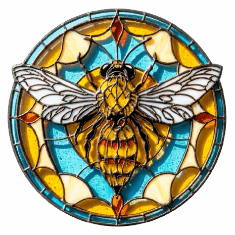 อาร์ม 3D ลายผึ้งกระจกสี สไตล์วินเทจ